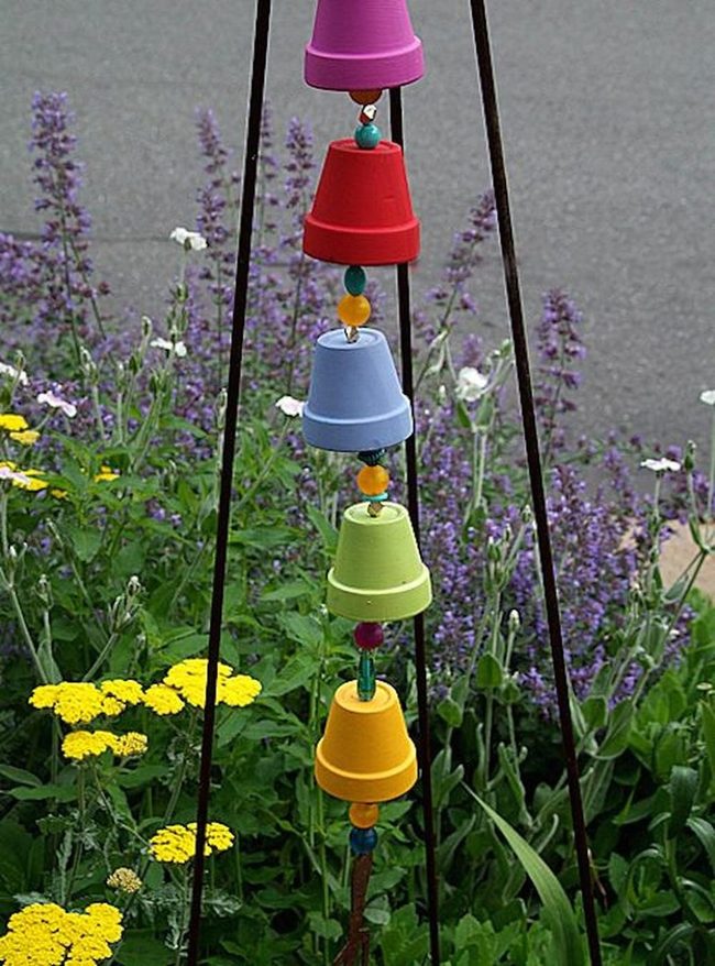 Painted Pots Hanging Garden Frame