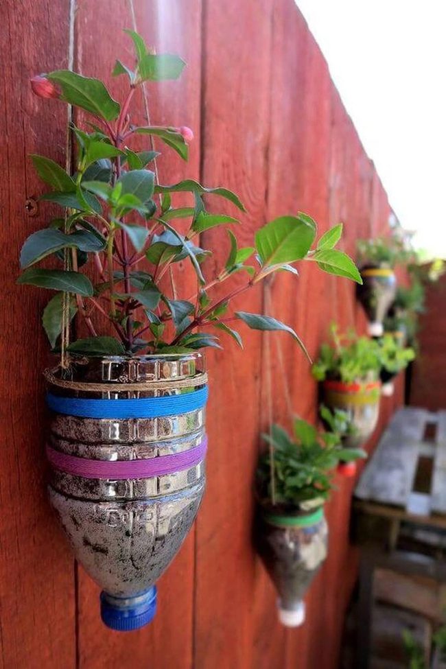 Cascading Bottle Garden Wall