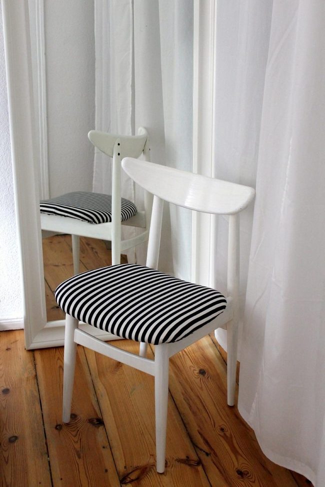 Black And White Striped Statement Seating