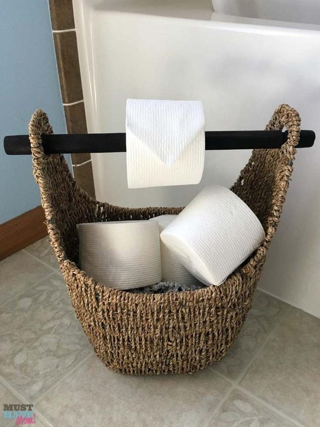 Woven Basket Paper Holder