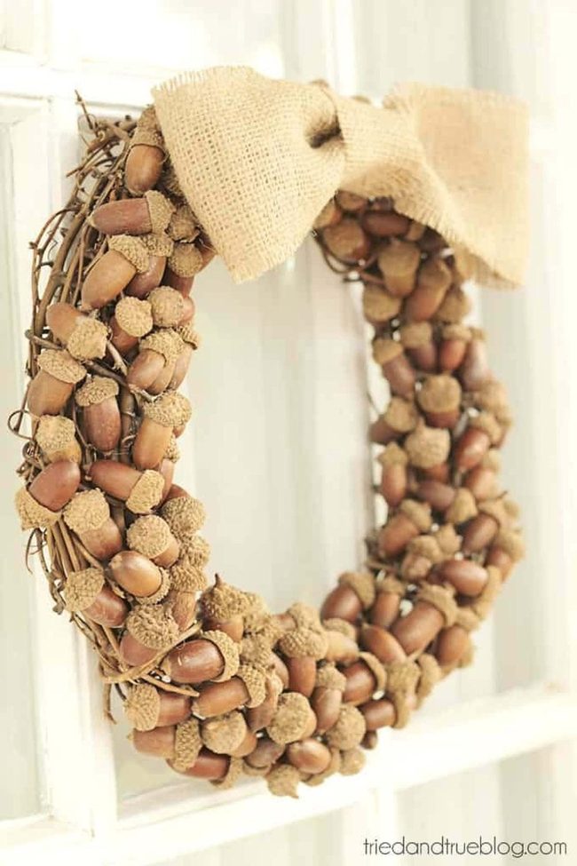 Acorn Cluster Fall Wreath