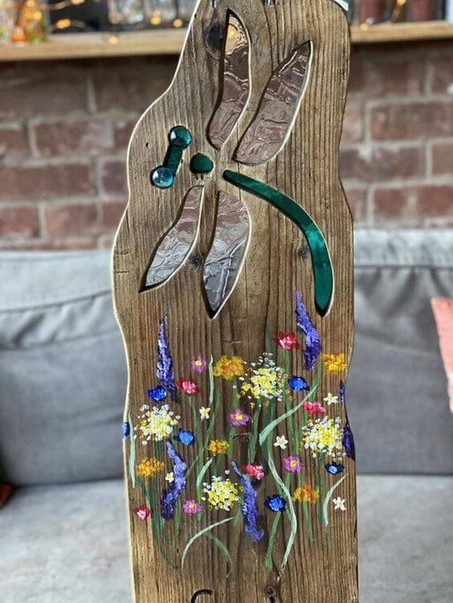 Carved Dragonfly On Wood