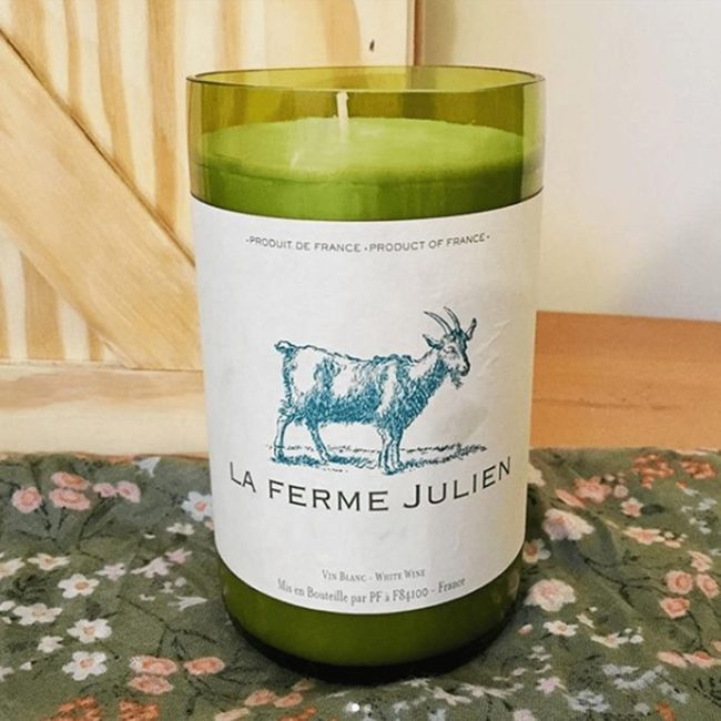 Upcycled Glass Bottle Candle Holders