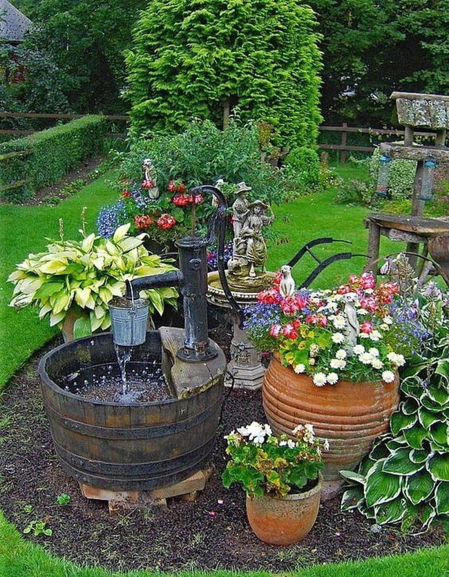 Weathered Pump Brings Garden Character