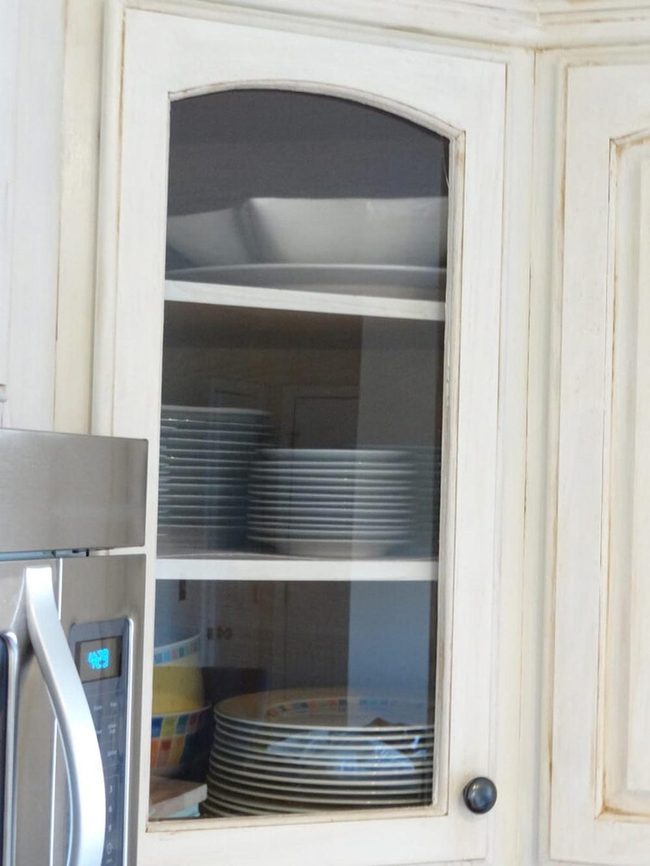 Glass Panel Kitchen Storage
