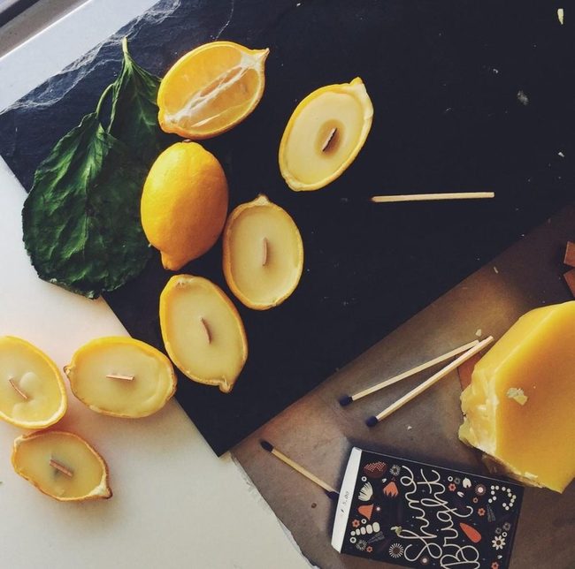 Golden Lemons Dark Slate Canvas