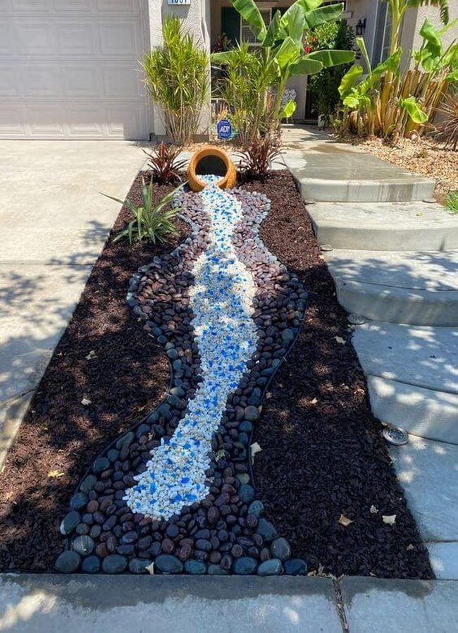 Blue And Brown Stone River