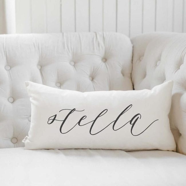 Custom Calligraphy Lumbar Pillow