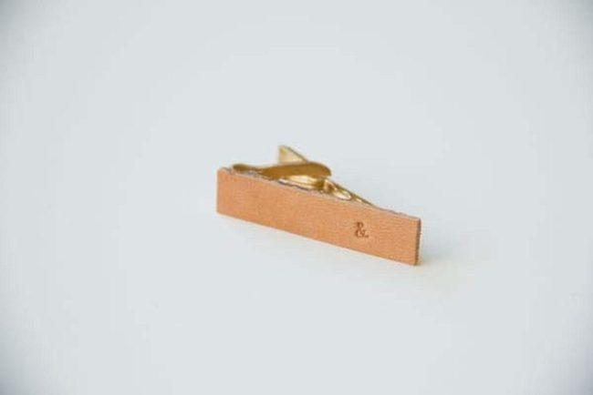 Leather Tie Clip Shine