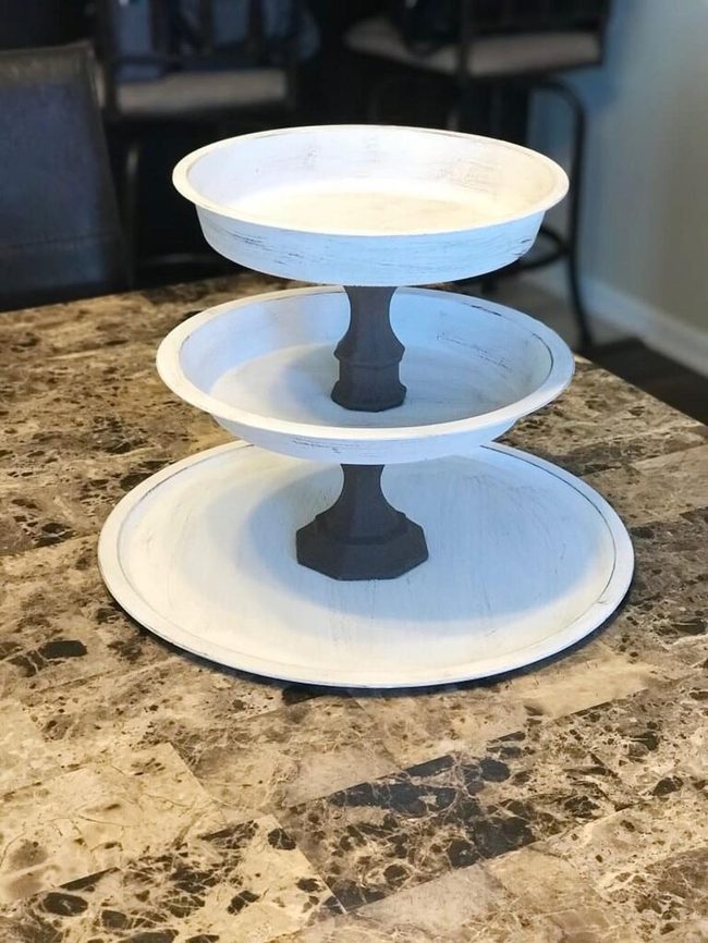 Painted Plate Cake Stand