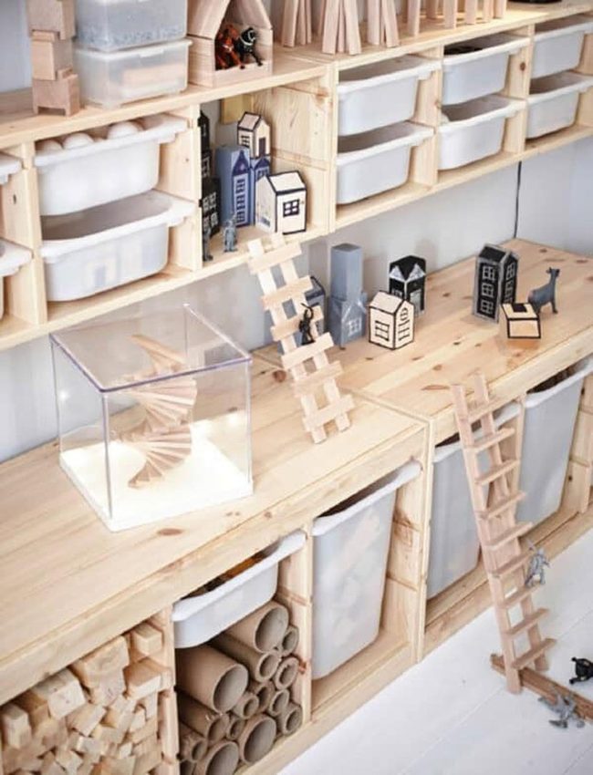 Muted Oak Trofast Options For Kids