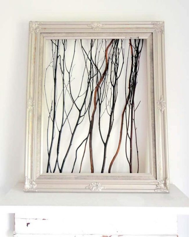 Brown Branches In Black Frame