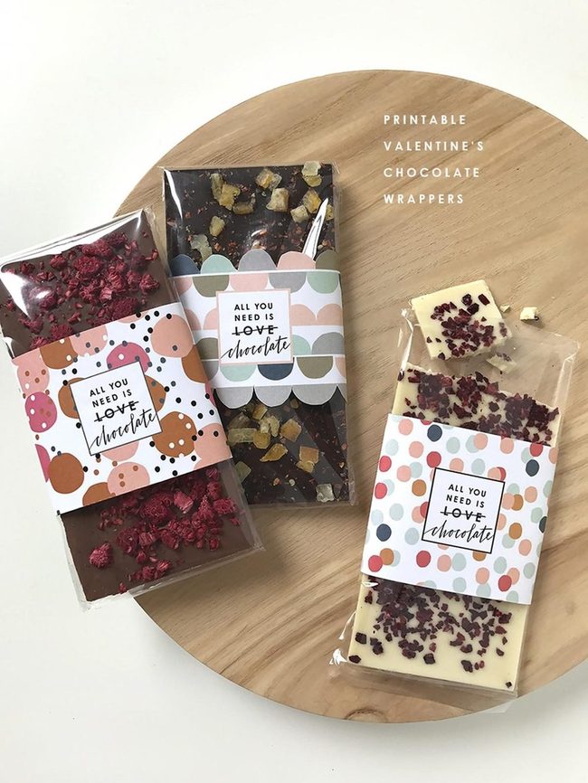Colorful Dot Patterned Chocolate Bars