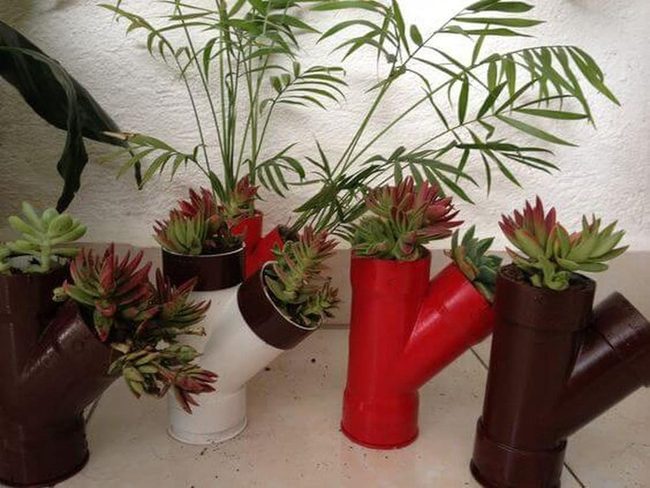 Geometric Pvc Plant Towers