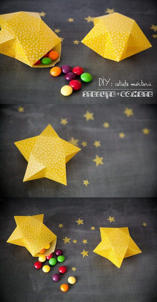 Yellow Star Candy Boxes