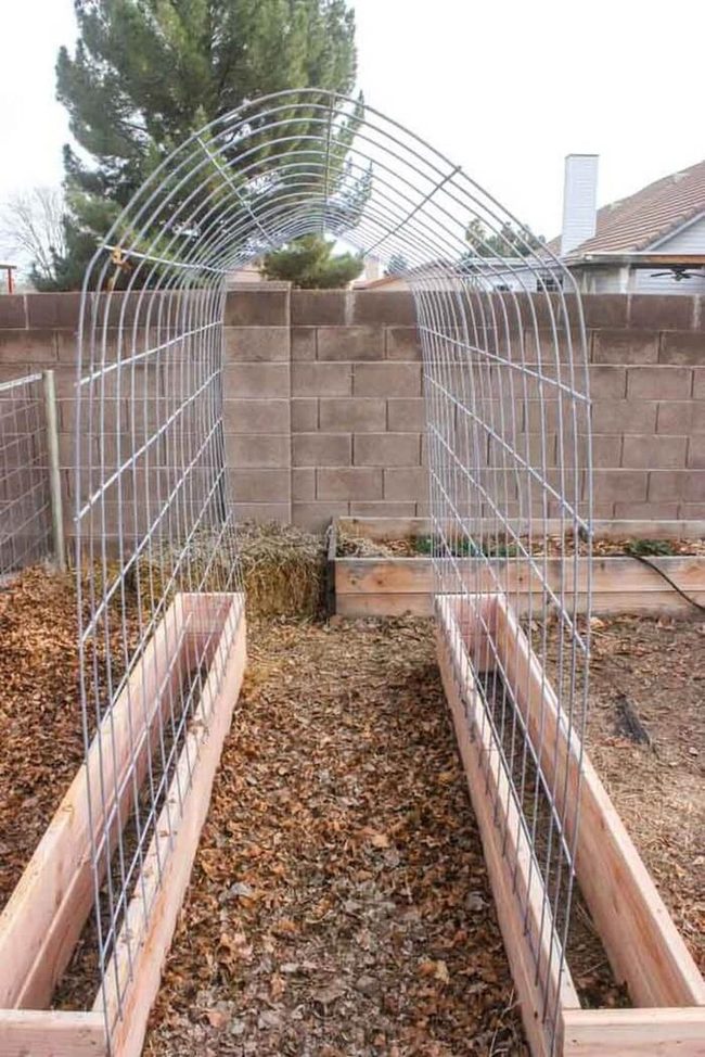 Wooden Arch Trellis Planter