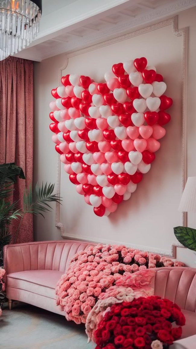 Oversized Balloons Gradient Wall
