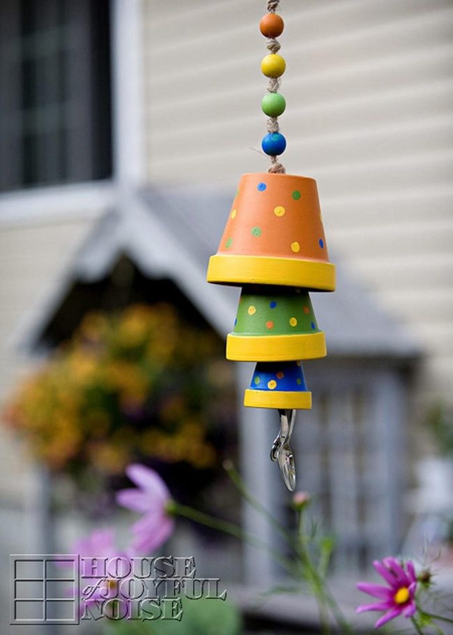 Colorful Beaded Hanging Pots