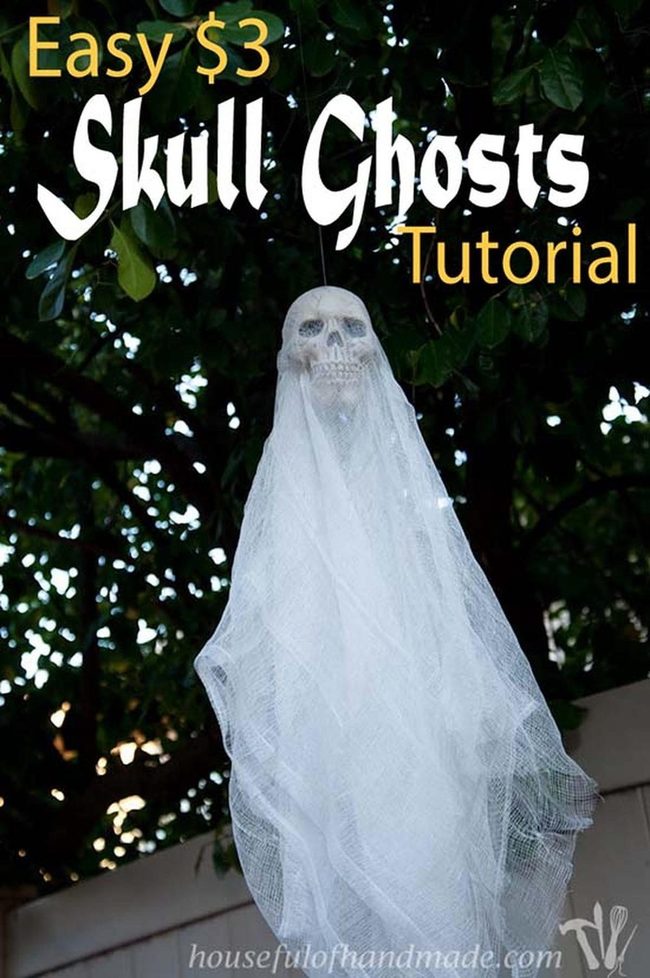 Ghostly Skulls Float Above
