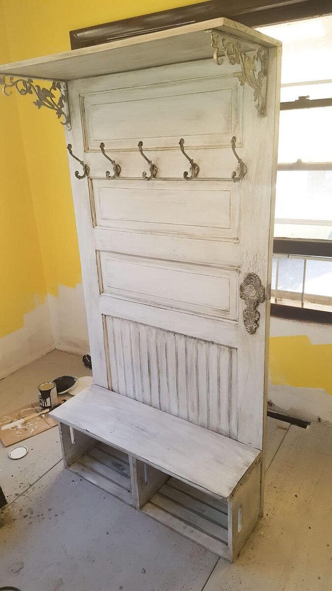 Painted Door Coat Rack