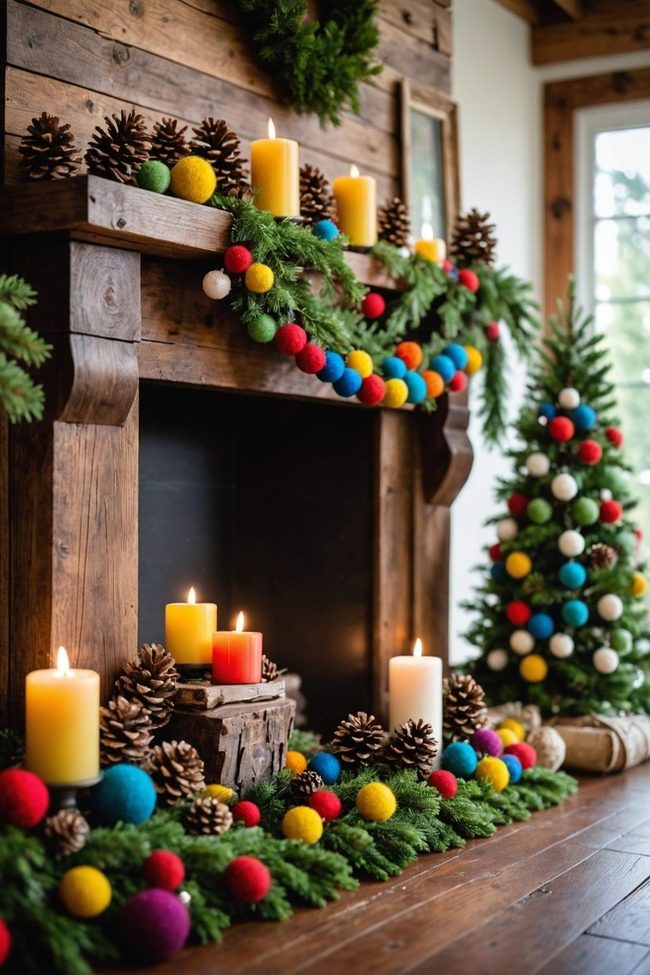 Colorful Felt Ball String