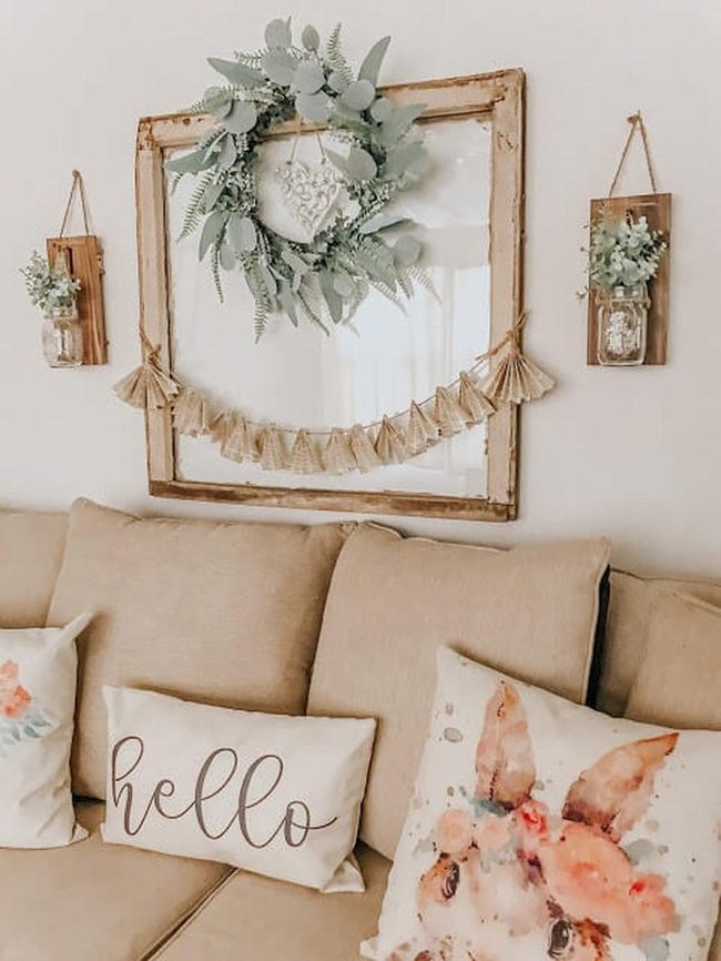Fabric Garland Shabby Chic Window