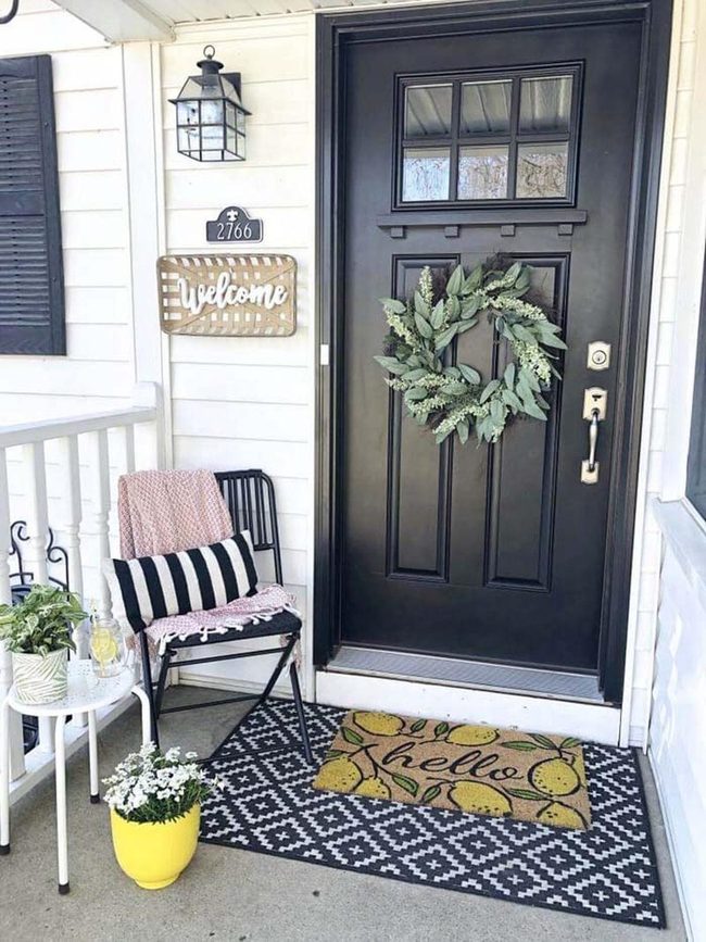 Lemon Yellow Porch Welcome