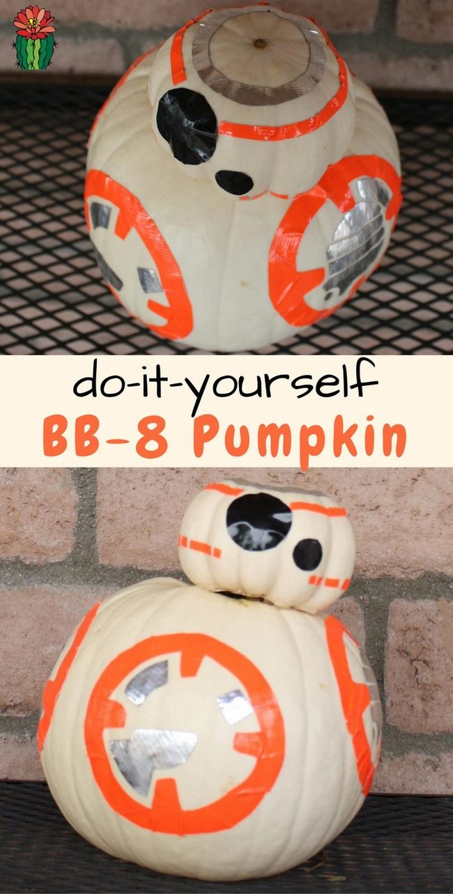 Orange And Silver Bb-8 Pumpkins