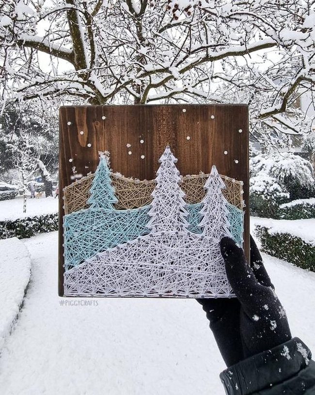 White Thread Winter Trees