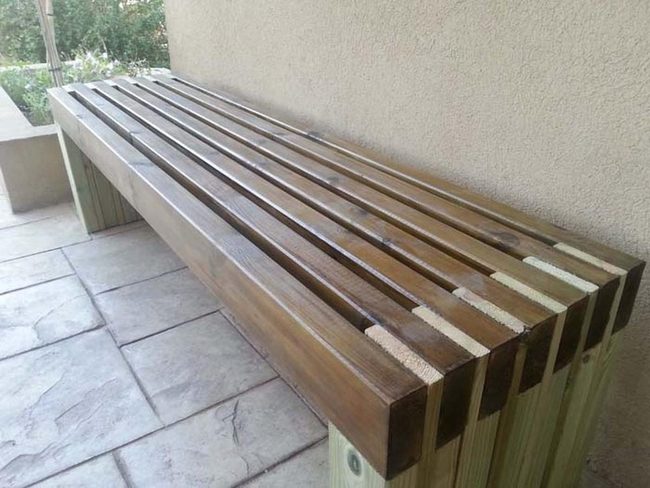 Dark Wood Garden Bench Timeless