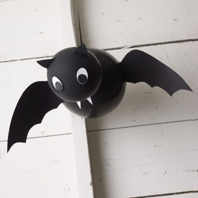 Big-Eyed Black Bats White Wood