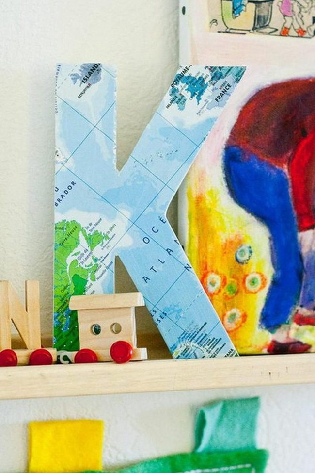 Map Letter K With Toy Train