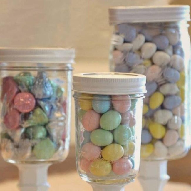 Mason Jar Candy Pedestals