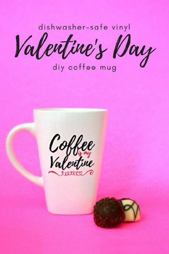 Coffee Valentine Black Red White