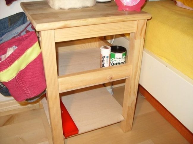 Light Wood Table With Yellow Accents