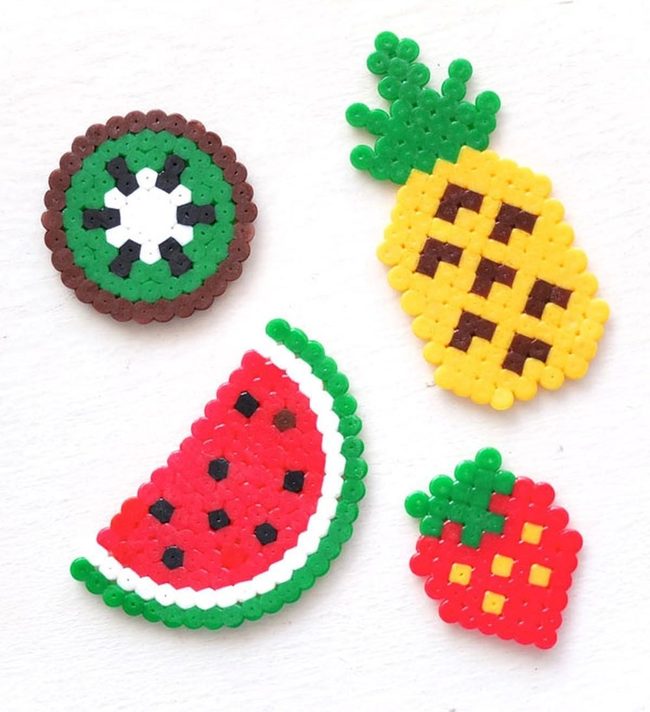 Beaded Fruit Miniature Art