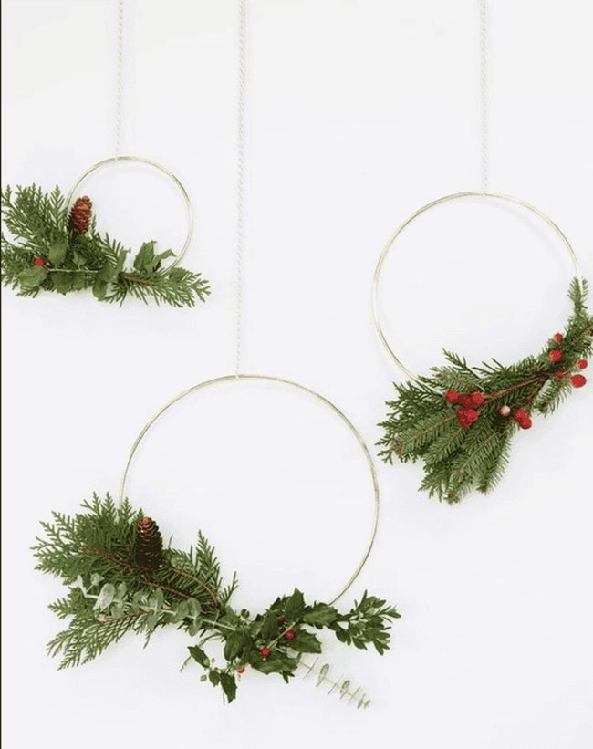 Golden Macrame Circles Green