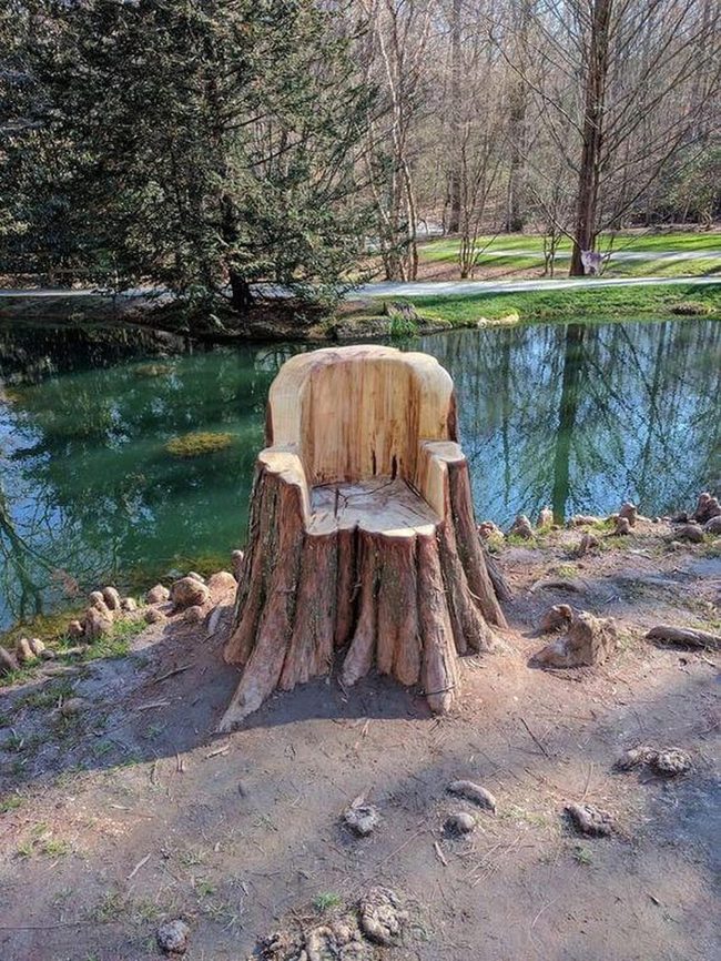 Stump Wood Garden Seat