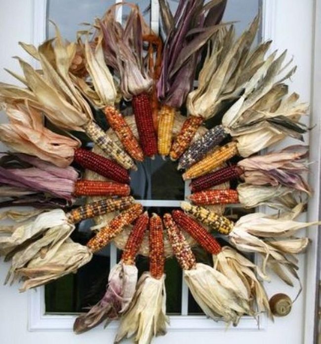 Polished Corn Kernels Autumn Wreath