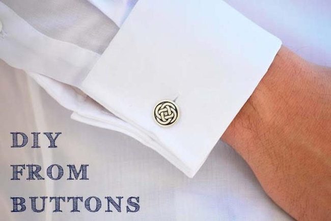 Personalized Button Cufflinks With Monogram