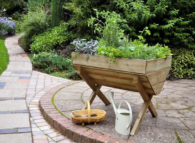 Wooden Beds Grow Vegetables