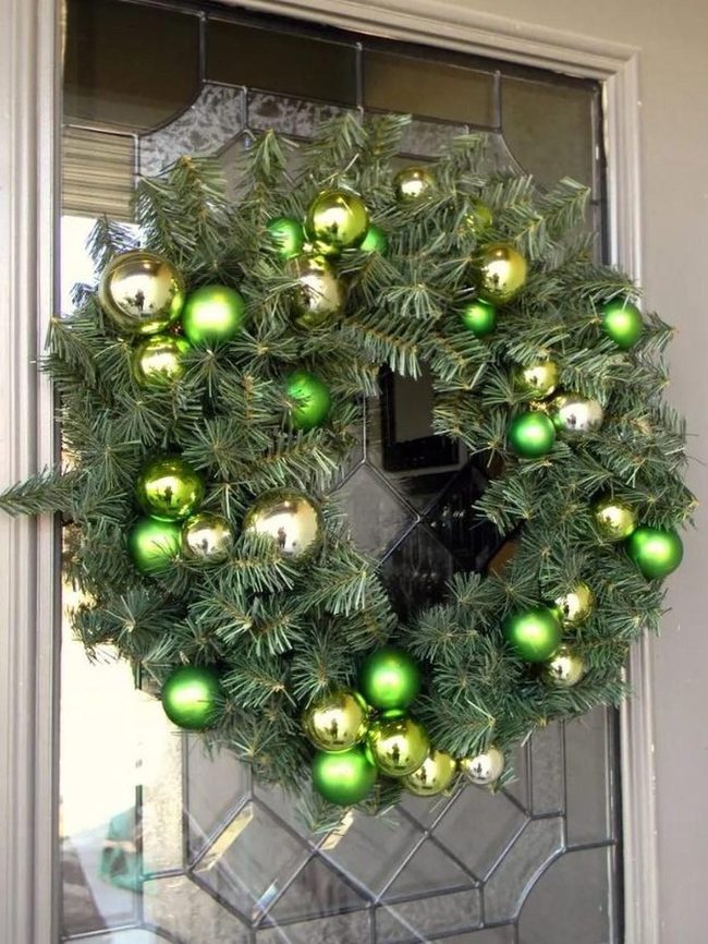 Layered Pine With Gold Sparkle