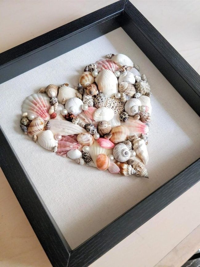 Shell Heart Coastal Wall Art