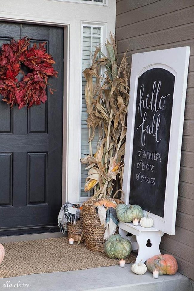 Chalkboard Pumpkins Autumn Display