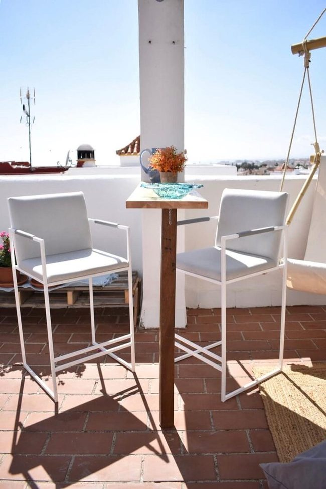 Wall-Mounted Folding Bar Table