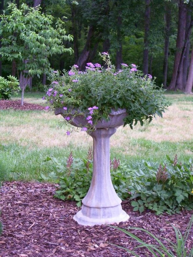 Purple Cascade Stone Planter