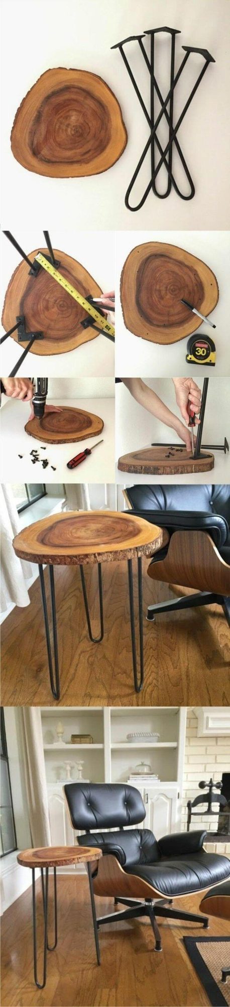 Natural Wood Curves, Metal Legs