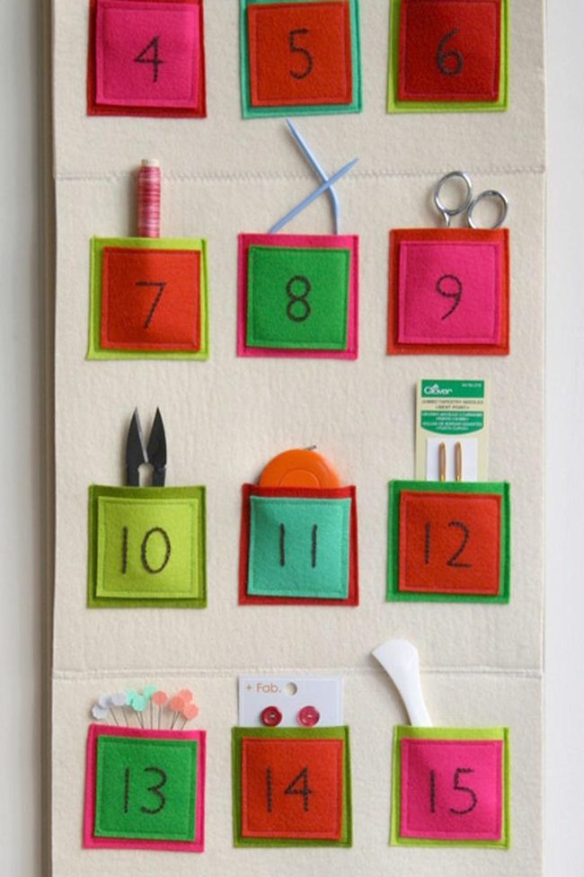 Colorful Numbered Craft Pockets
