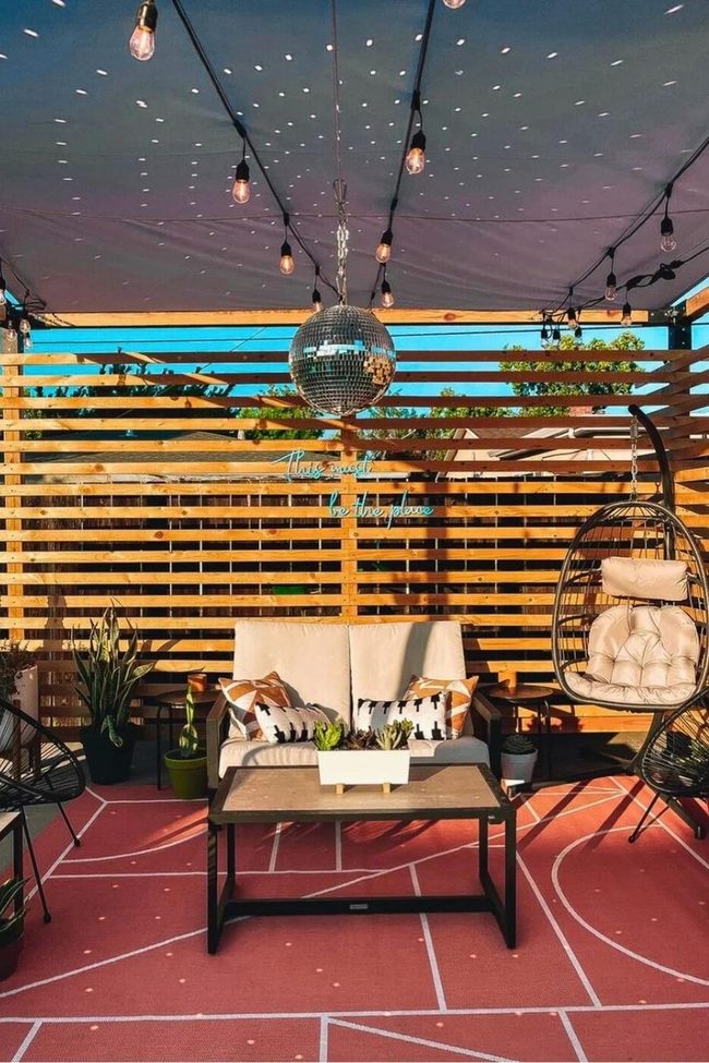 Neon Glow Disco Ball Patio