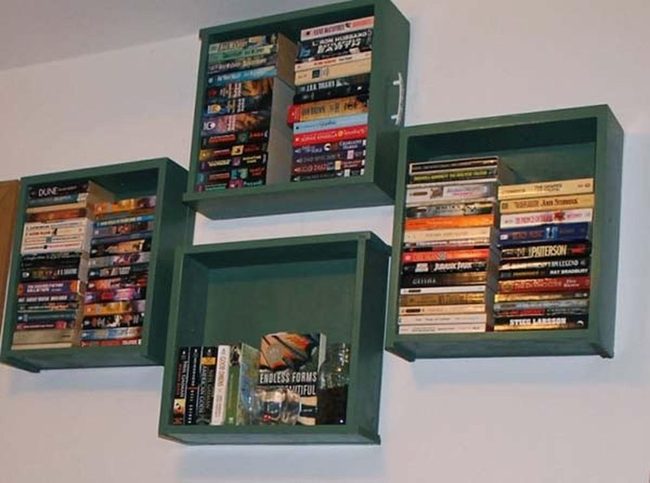 Reclaimed Drawers Wall Storage